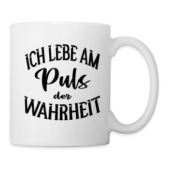 Journalismus Journalistin Wahrheit Geschenk - Tasse - Weiß - Rechts