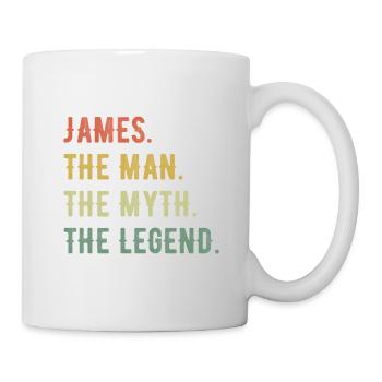 James Vorname The Man The Myth The Legend - Tasse - Weiß - Rechts