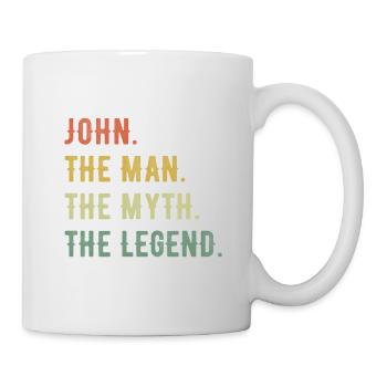 John Vorname The Man The Myth The Legend - Tasse - Weiß - Rechts