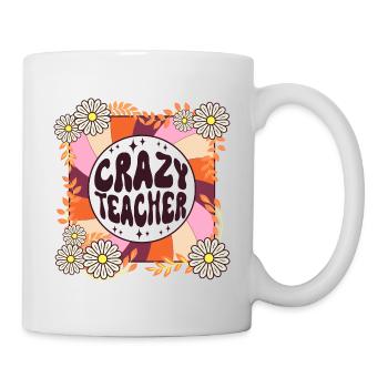 Retro Theme Humor Gift for Female Teacher - Mug - white - Right