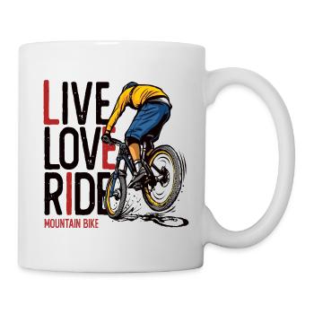 LIVE LOVE RIDE Vélo de montagne - Mug blanc - blanc - Droite