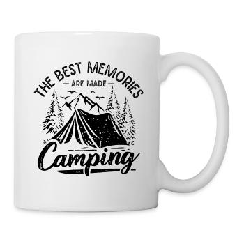 Camping Erinnerungen Zelten Berge Wandern Camper - Tasse - Weiß - Rechts