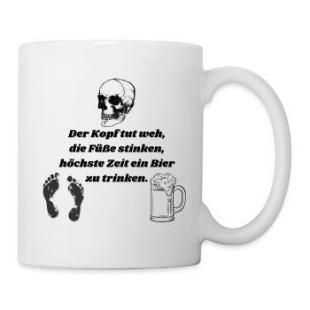 Der Kopf Tut Weh - Tasse - Weiß - Rechts