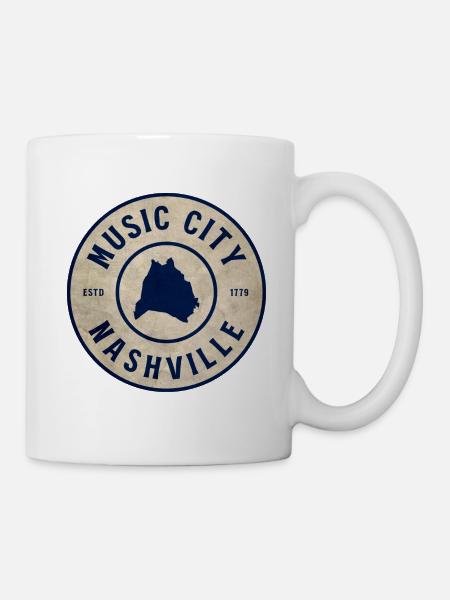 Music City - Nashville Tennessee - Mug - white