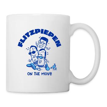 Flitzpiepen on the move - Tasse - Weiß - Rechts