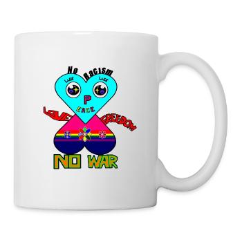 YoshiHeart Human - Un cœur fait le tour du monde - Mug blanc - blanc - Droite
