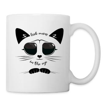 Schau mir in die Augen - Cat Noir Sarkastischer Humor - Tasse - Weiß - Rechts