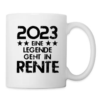 2023 eine Legende geht in Rente - Tasse - Weiß - Rechts