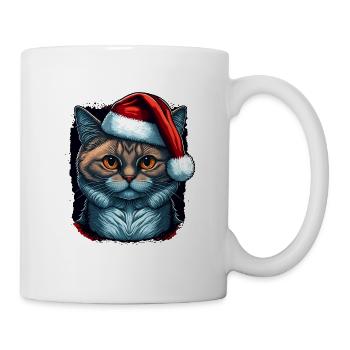 Belle conception de chat de Noël pour tous les propriétaires de chats - Mug blanc - blanc - Droite
