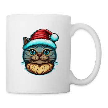 Perfect Christmas cat digital artwork for all cat - Mug - white - Right