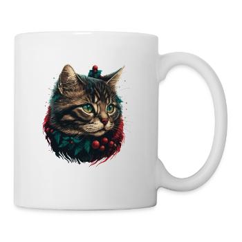 Magnifique illustration de chaton de Noël, un excellent - Mug blanc - blanc - Droite