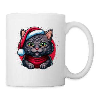 Cute Advent kitten digital artwork for all cat - Mug - white - Right