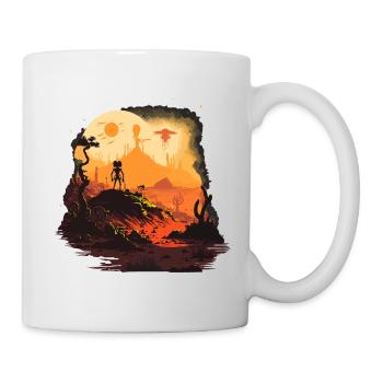 extraterrestre sombre - Mug blanc - blanc - Droite