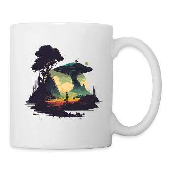 lustiger Alien - Tasse - Weiß - Rechts