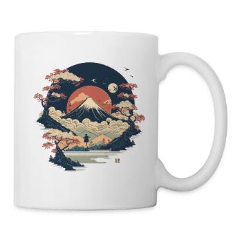 Japanische Landschaft - Tasse - Weiß - Rechts