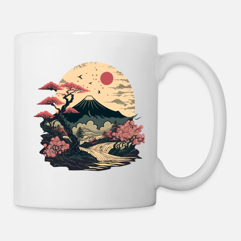 Paysage asiatique - Mug blanc - blanc
