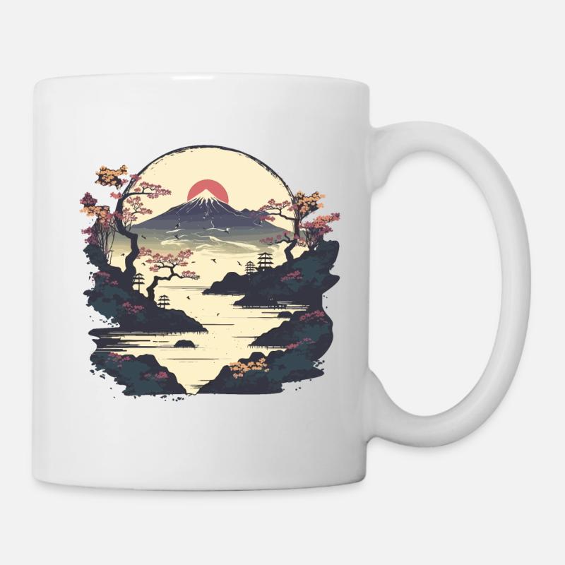 Fluss in Japan - Tasse - Weiß