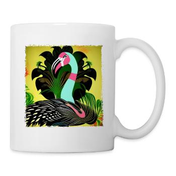 Colourful flamingo for the summer time - Mug - white - Right