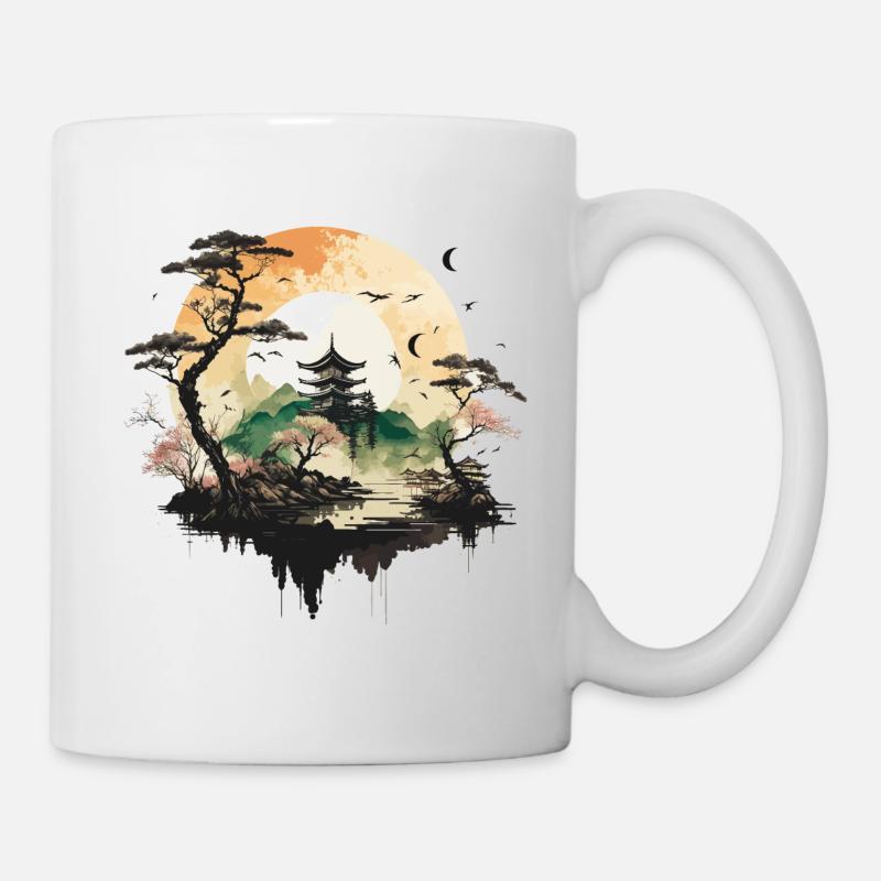 Temple asiatique - Mug blanc - blanc