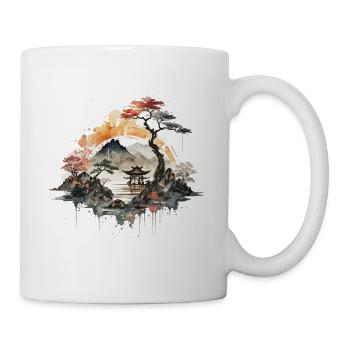 Illustration à l’aquarelle asiatique - Mug blanc - blanc - Droite