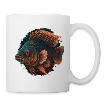 Tiefseefisch-Illustration - Tasse - Weiß - Rechts