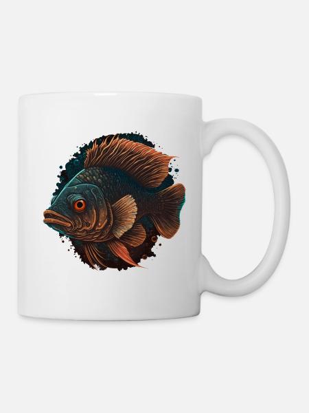 Tiefseefisch-Illustration - Tasse - Weiß