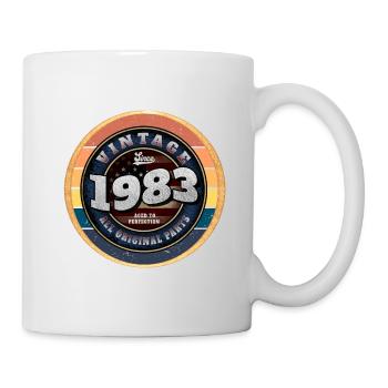 40. Geburtstag in 2023 Retro Sunset geboren 1983 - Tasse - Weiß - Rechts