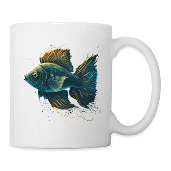 Ein Fisch - Tasse - Weiß - Rechts
