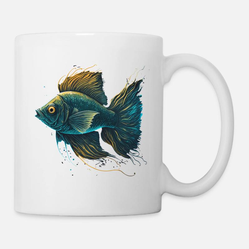 Ein Fisch - Tasse - Weiß