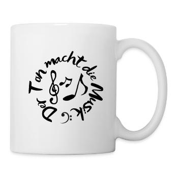 Der Ton macht die Musik - Tasse - Weiß - Rechts