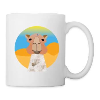 Schwitzendes Kamel in der einsamen Wüste - Tasse - Weiß - Rechts