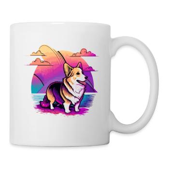 Nice Corgi Art Illustration - Mug - white - Right
