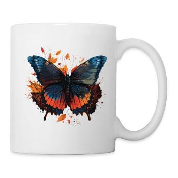 Papillon printanier - Mug blanc - blanc - Droite
