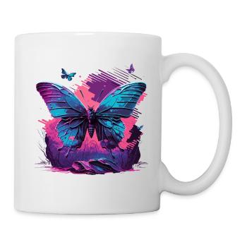 Stunning Butterfly Vaporwave - Mug - white - Right