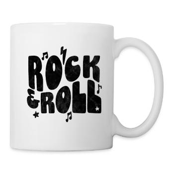 Rock and Roll Schwarz - Tasse - Weiß - Rechts
