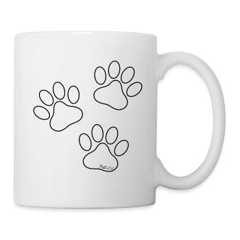 Katzenpfoten - Spuren unserer Liebsten - Tasse - Weiß - Rechts