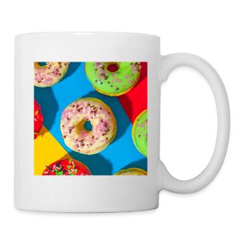 Beignets colorés - Mug blanc - blanc - Droite