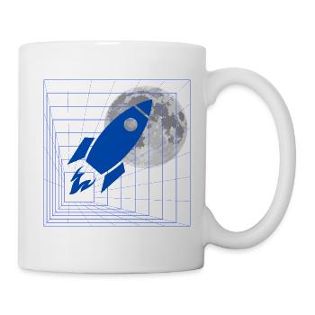 Rocket to the moon - Mug - white - Right