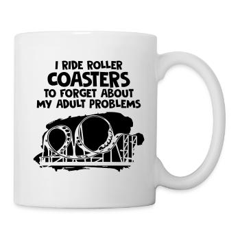 Je monte des montagnes russes - Mug blanc - blanc - Droite