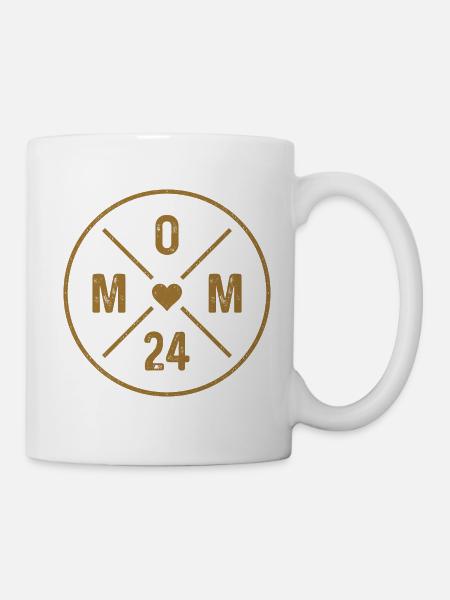 Mom 24 Baby Ankündigung Mutter Nachwuchs Mama 2024 - Tasse - Weiß