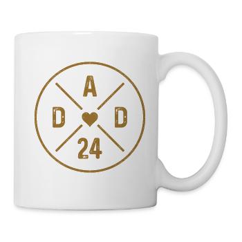 Dad 24 Nachwuchs Vater Baby Ankündigung Papa 2024 - Tasse - Weiß - Rechts