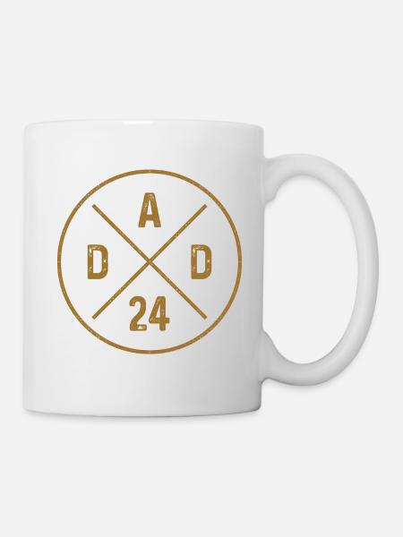Papa 24 Descendance Père Bébé Annonce Papa 2024 - Mug blanc - blanc