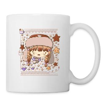 Chocolate festive bubble head cutie - Mug - white - Right