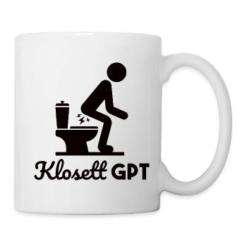 Klosett GPT Klo Toilette Geschenkidee - Tasse - Weiß - Rechts