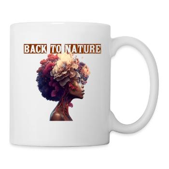 Blooming Woman's Head Back to Nature Gift - Mug - white - Right