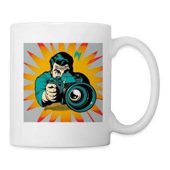 Photographe PopArt - Mug blanc - blanc - Droite