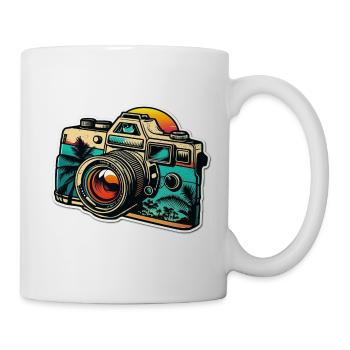 Kamera im Retro-Stil - Tasse - Weiß - Rechts