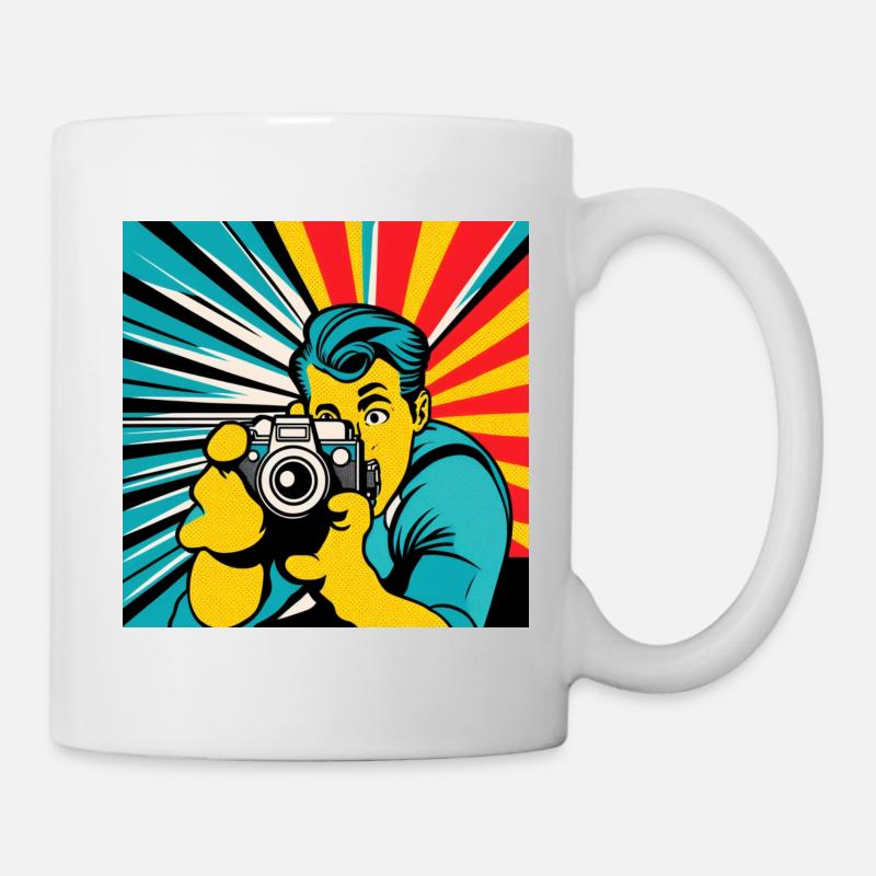 Photographe Pop Art - Mug blanc - blanc