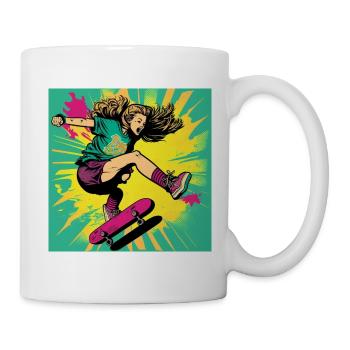 Skater Girl - Mug blanc - blanc - Droite