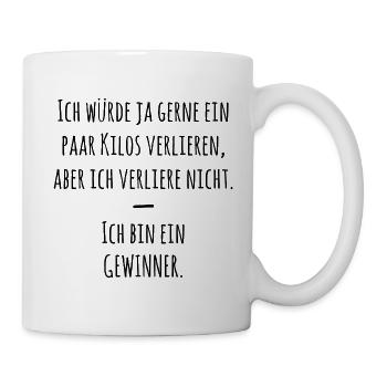 Ich bin ein Gewinner Kilos verlieren Abnehmen - Tasse - Weiß - Rechts